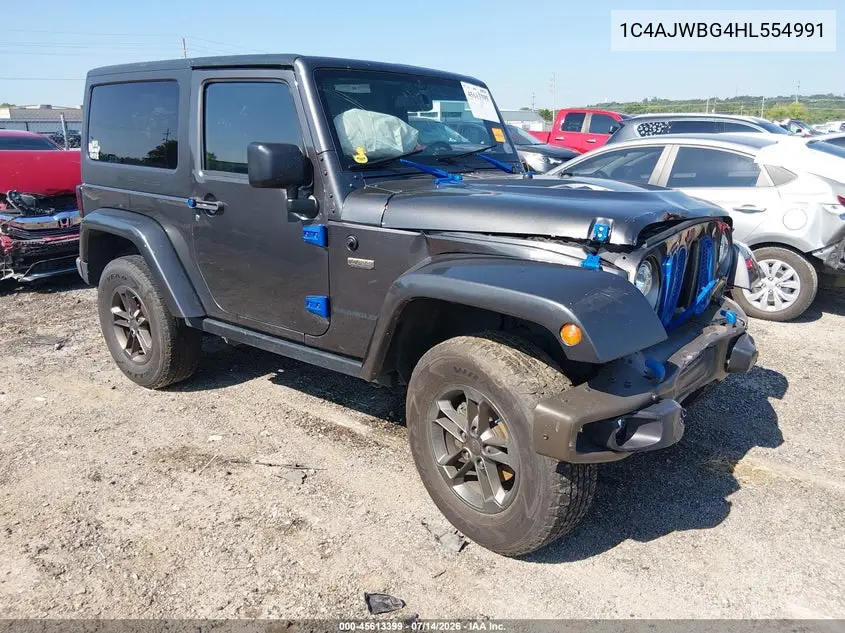 2017 Jeep Wrangler 75Th Anniversary VIN: 1C4AJWBG4HL554991 Lot: 45613399