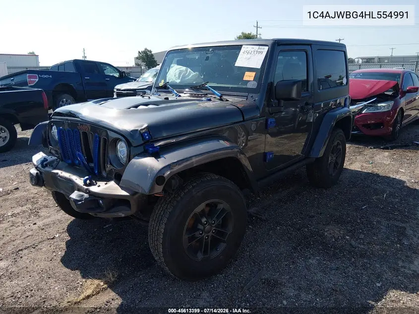2017 Jeep Wrangler 75Th Anniversary VIN: 1C4AJWBG4HL554991 Lot: 45613399