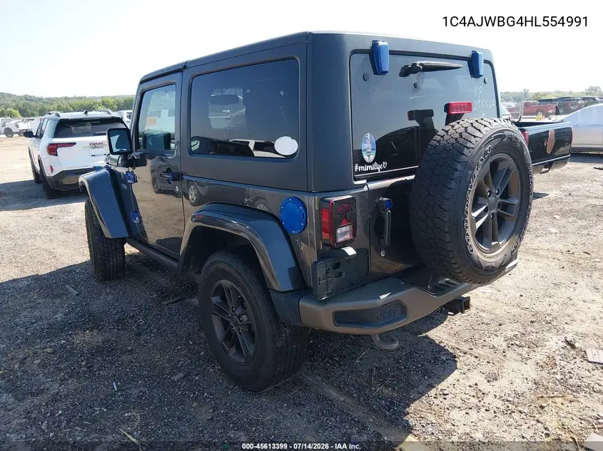2017 Jeep Wrangler 75Th Anniversary VIN: 1C4AJWBG4HL554991 Lot: 45613399