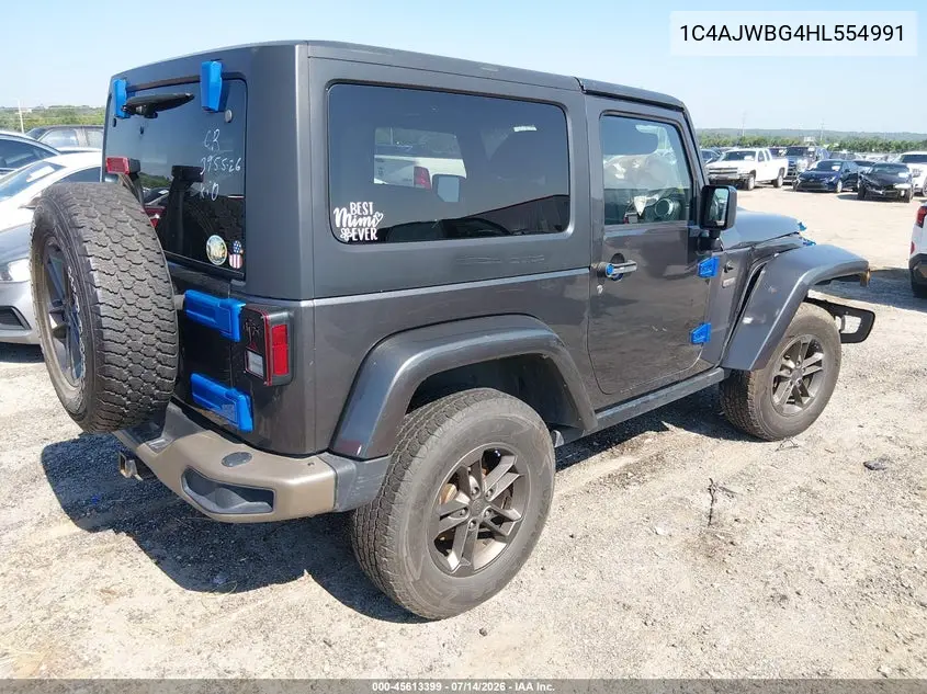 2017 Jeep Wrangler 75Th Anniversary VIN: 1C4AJWBG4HL554991 Lot: 45613399
