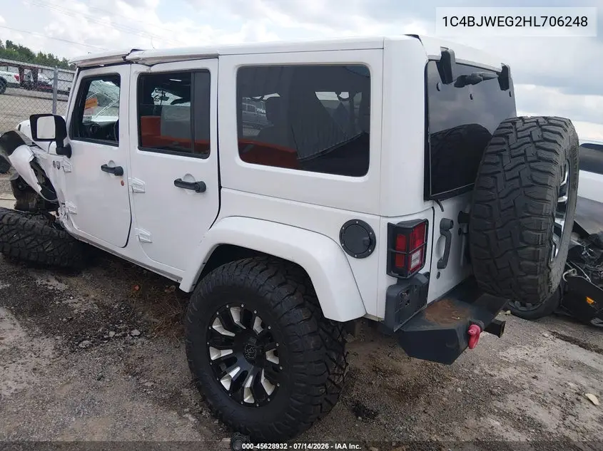 2017 Jeep Wrangler Unlimited Smoky Mountain VIN: 1C4BJWEG2HL706248 Lot: 45628932