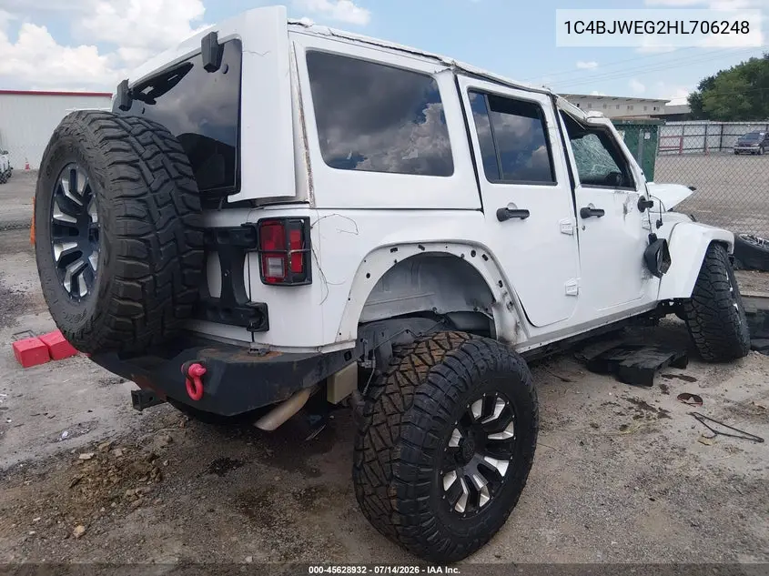 2017 Jeep Wrangler Unlimited Smoky Mountain VIN: 1C4BJWEG2HL706248 Lot: 45628932