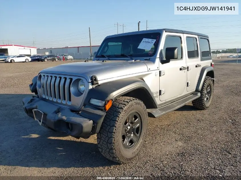 1C4HJXDG9JW141941 2018 Jeep Wrangler Unlimited Sport 4X4