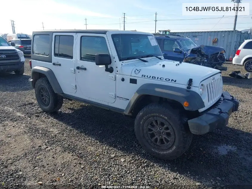 1C4BJWFG5JL814321 2018 Jeep Wrangler Jk Unlimited Rubicon 4X4