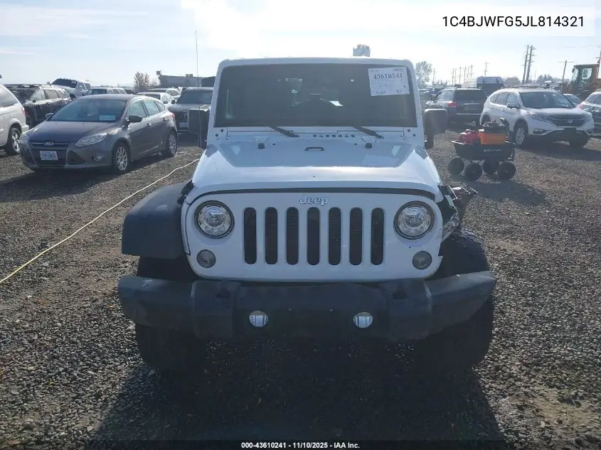 1C4BJWFG5JL814321 2018 Jeep Wrangler Jk Unlimited Rubicon 4X4