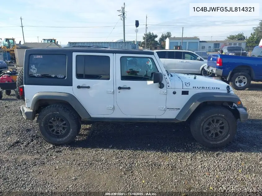 1C4BJWFG5JL814321 2018 Jeep Wrangler Jk Unlimited Rubicon 4X4
