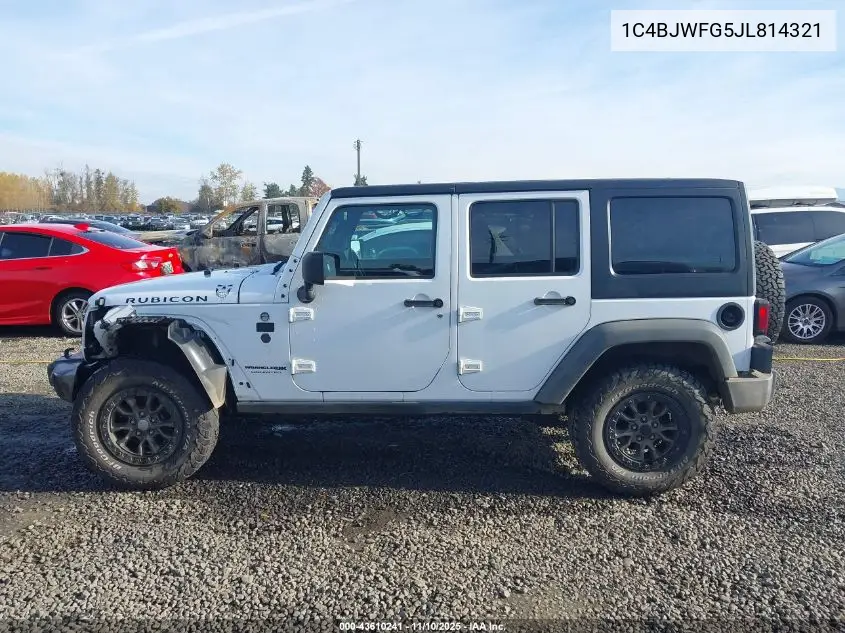 1C4BJWFG5JL814321 2018 Jeep Wrangler Jk Unlimited Rubicon 4X4