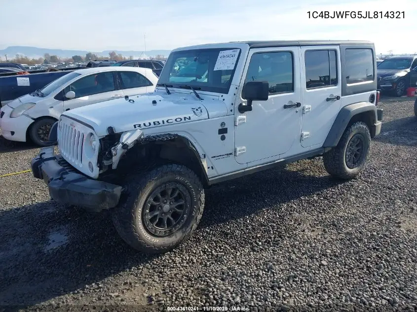 1C4BJWFG5JL814321 2018 Jeep Wrangler Jk Unlimited Rubicon 4X4