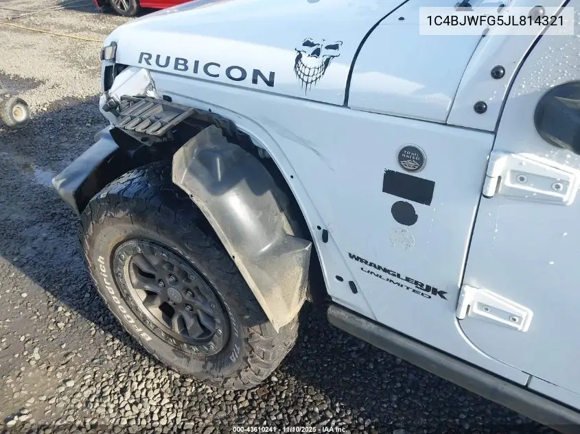 1C4BJWFG5JL814321 2018 Jeep Wrangler Jk Unlimited Rubicon 4X4