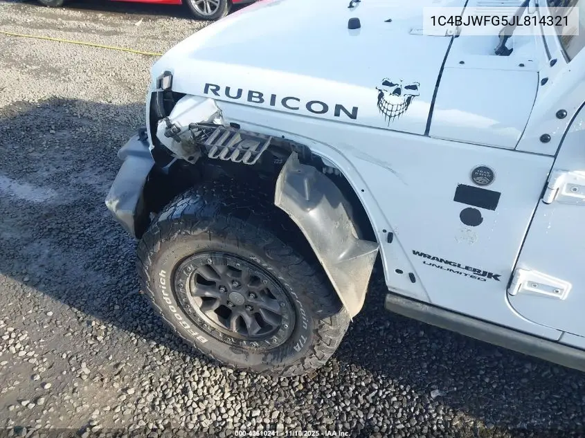 1C4BJWFG5JL814321 2018 Jeep Wrangler Jk Unlimited Rubicon 4X4