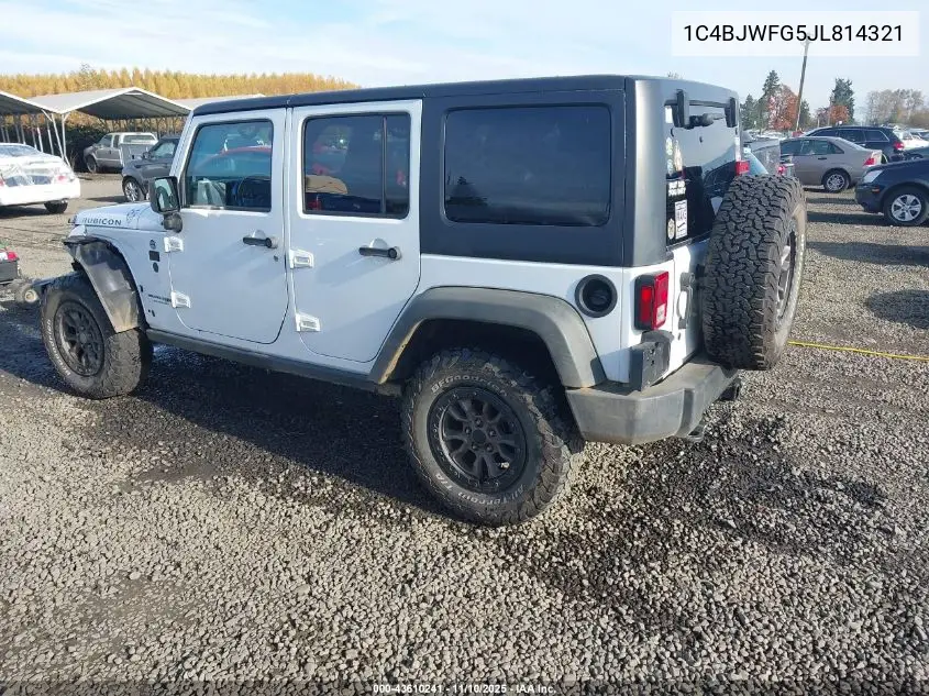 1C4BJWFG5JL814321 2018 Jeep Wrangler Jk Unlimited Rubicon 4X4