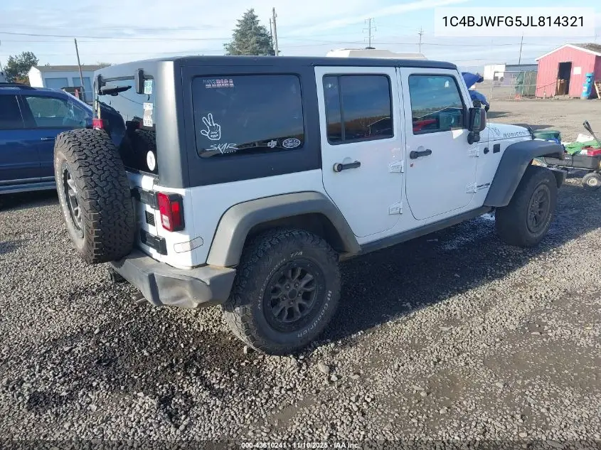1C4BJWFG5JL814321 2018 Jeep Wrangler Jk Unlimited Rubicon 4X4