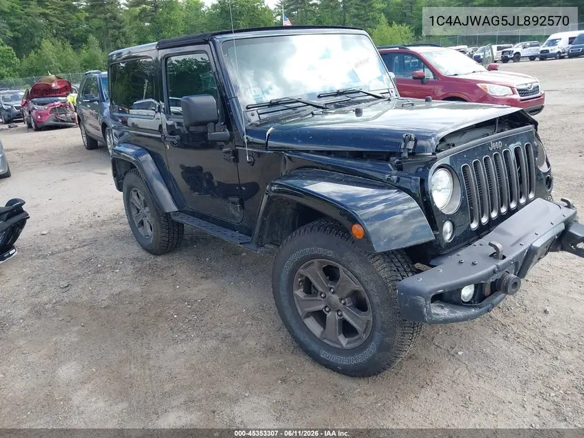 2018 Jeep Wrangler Jk Golden Eagle 4X4 VIN: 1C4AJWAG5JL892570 Lot: 45353307