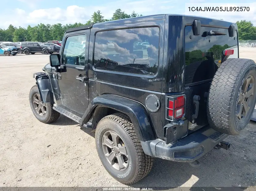 2018 Jeep Wrangler Jk Golden Eagle 4X4 VIN: 1C4AJWAG5JL892570 Lot: 45353307