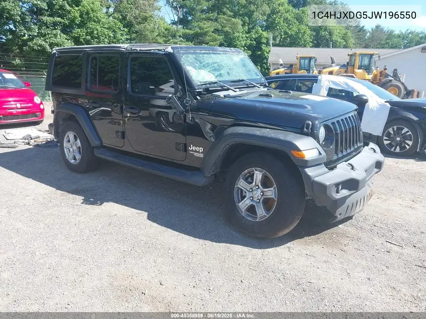 2018 Jeep Wrangler Unlimited Sport S 4X4 VIN: 1C4HJXDG5JW196550 Lot: 45368959