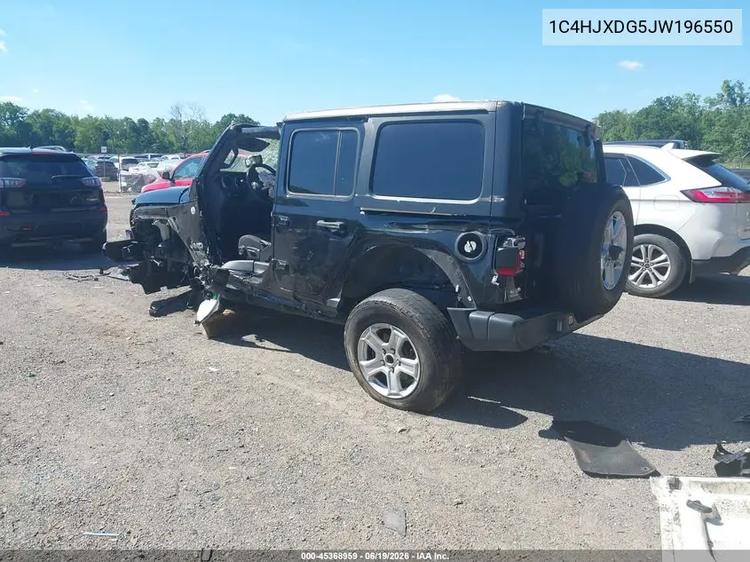 2018 Jeep Wrangler Unlimited Sport S 4X4 VIN: 1C4HJXDG5JW196550 Lot: 45368959