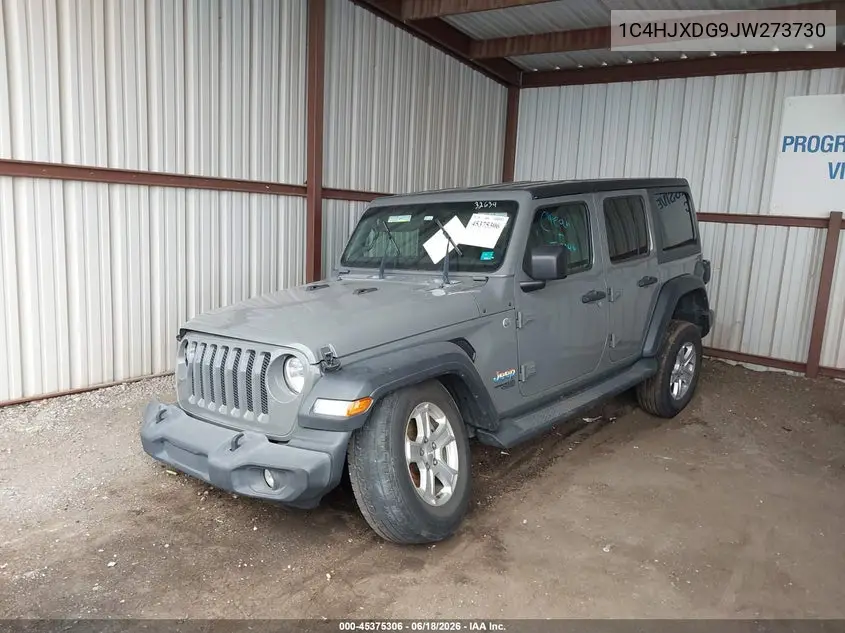 2018 Jeep Wrangler Unlimited Sport S 4X4 VIN: 1C4HJXDG9JW273730 Lot: 45375306