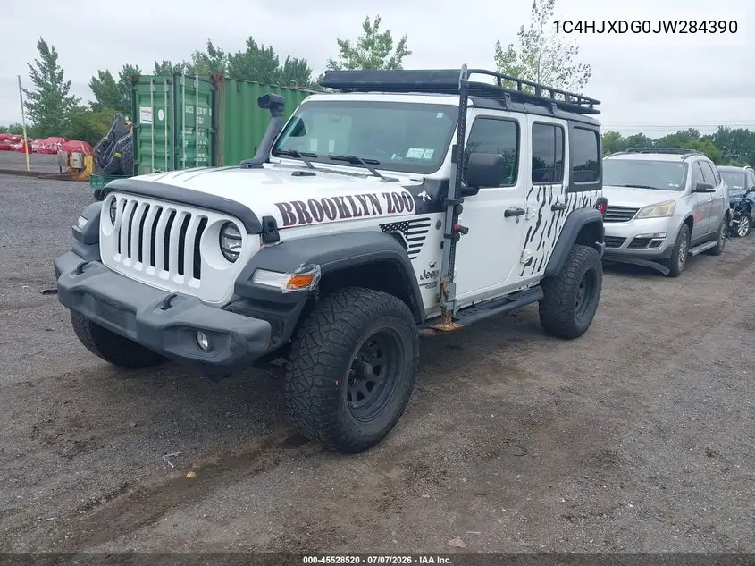 2018 Jeep Wrangler Unlimited Sport S 4X4 VIN: 1C4HJXDG0JW284390 Lot: 45528520