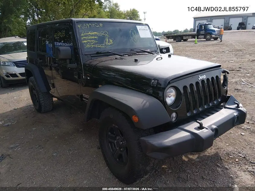 2018 Jeep Wrangler Jk Unlimited Sport 4X4 VIN: 1C4BJWDG2JL855797 Lot: 45549028