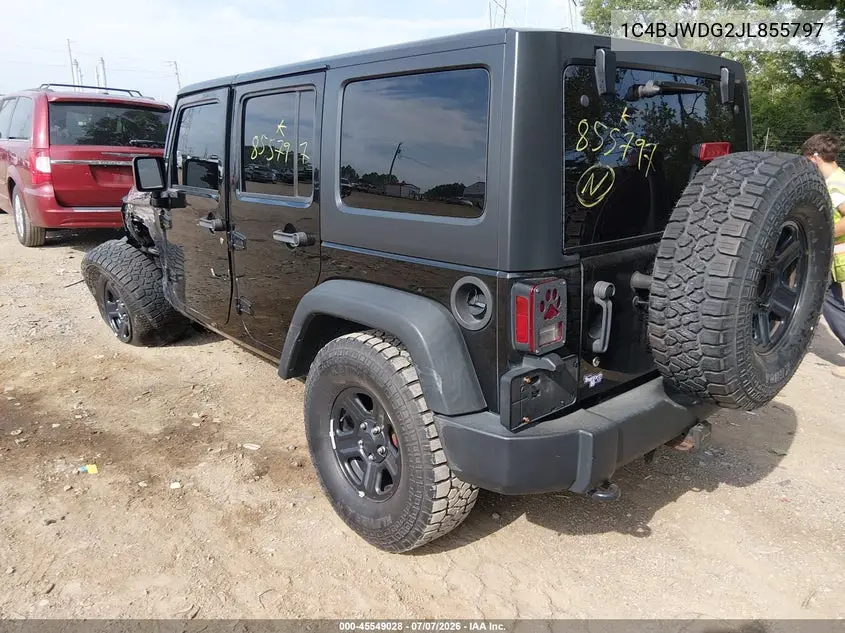 2018 Jeep Wrangler Jk Unlimited Sport 4X4 VIN: 1C4BJWDG2JL855797 Lot: 45549028