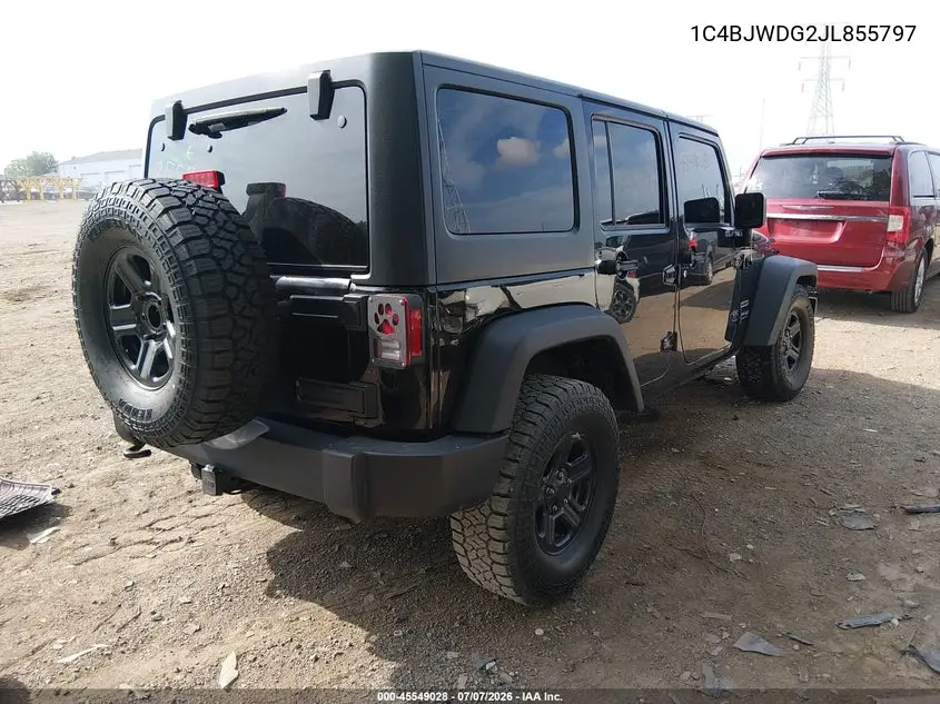 2018 Jeep Wrangler Jk Unlimited Sport 4X4 VIN: 1C4BJWDG2JL855797 Lot: 45549028