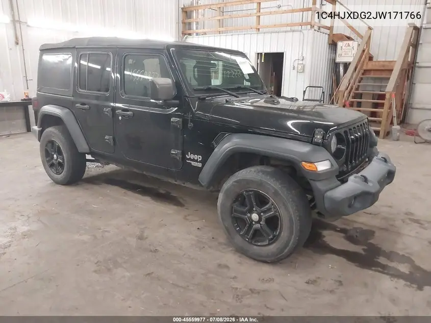 2018 Jeep Wrangler Unlimited Sport S 4X4 VIN: 1C4HJXDG2JW171766 Lot: 45559977