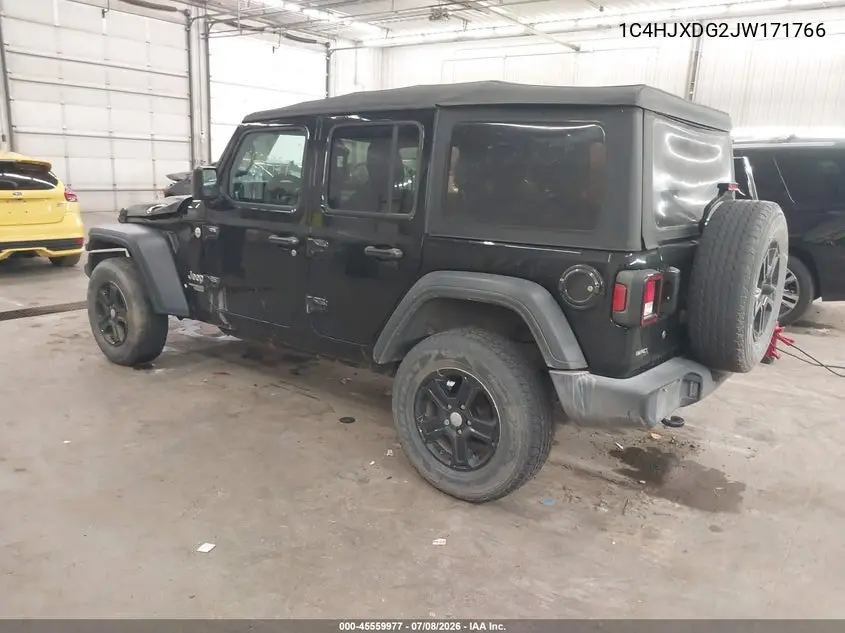 2018 Jeep Wrangler Unlimited Sport S 4X4 VIN: 1C4HJXDG2JW171766 Lot: 45559977