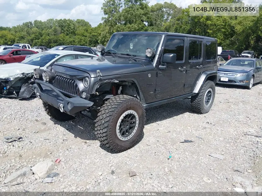 2018 Jeep Wrangler Jk Unlimited Sahara 4X4 VIN: 1C4BJWEG9JL851356 Lot: 45600655