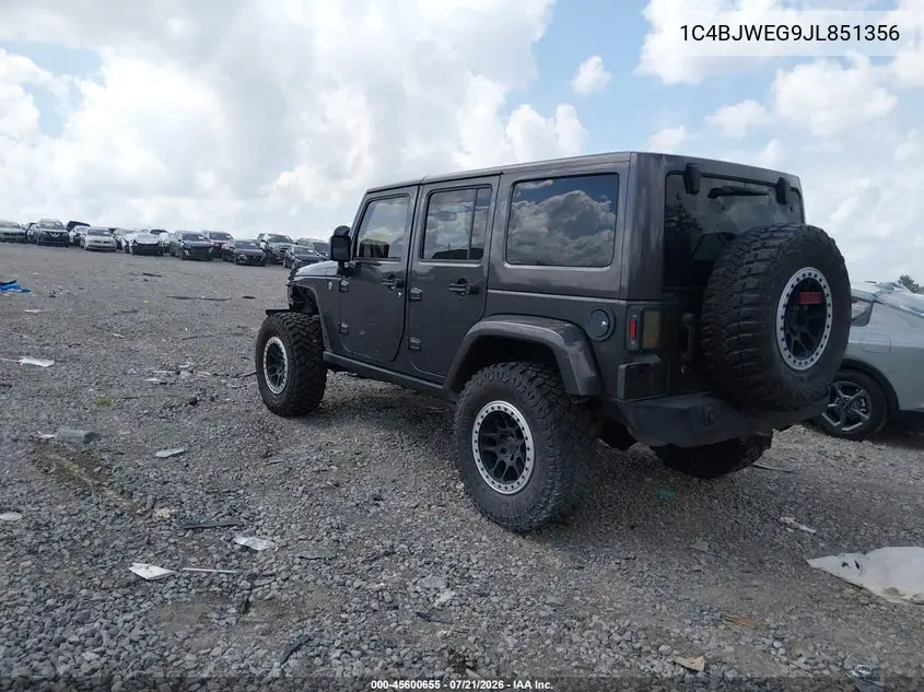 2018 Jeep Wrangler Jk Unlimited Sahara 4X4 VIN: 1C4BJWEG9JL851356 Lot: 45600655