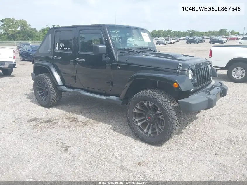2018 Jeep Wrangler Jk Unlimited Altitude 4X4 VIN: 1C4BJWEG6JL867546 Lot: 45630249