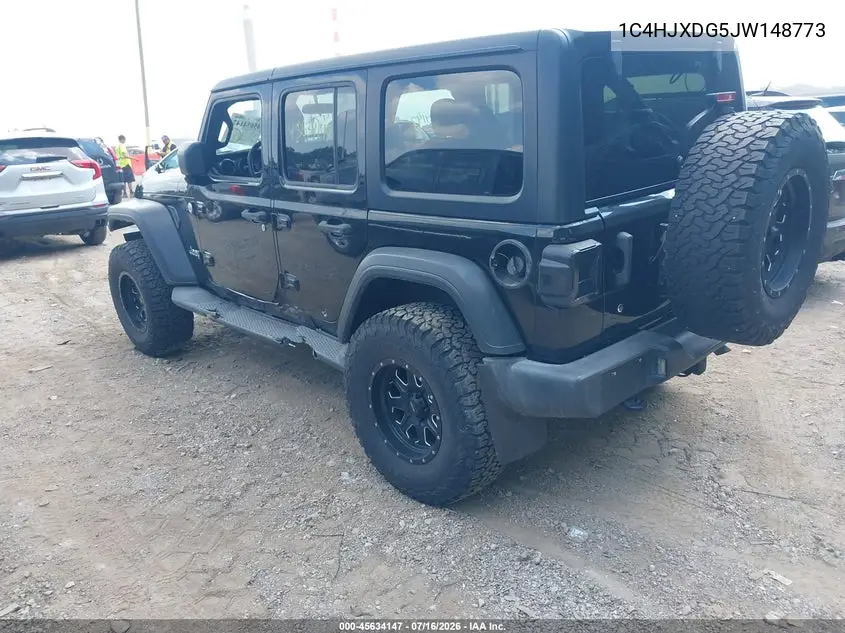 2018 Jeep Wrangler Unlimited Sport S 4X4 VIN: 1C4HJXDG5JW148773 Lot: 45634147
