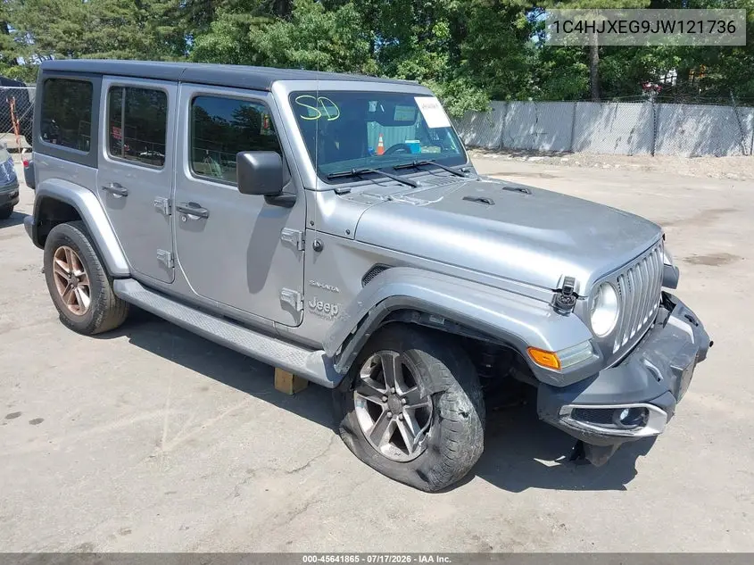 2018 Jeep Wrangler Unlimited Sahara 4X4 VIN: 1C4HJXEG9JW121736 Lot: 45641865