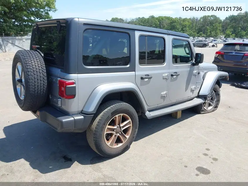 2018 Jeep Wrangler Unlimited Sahara 4X4 VIN: 1C4HJXEG9JW121736 Lot: 45641865