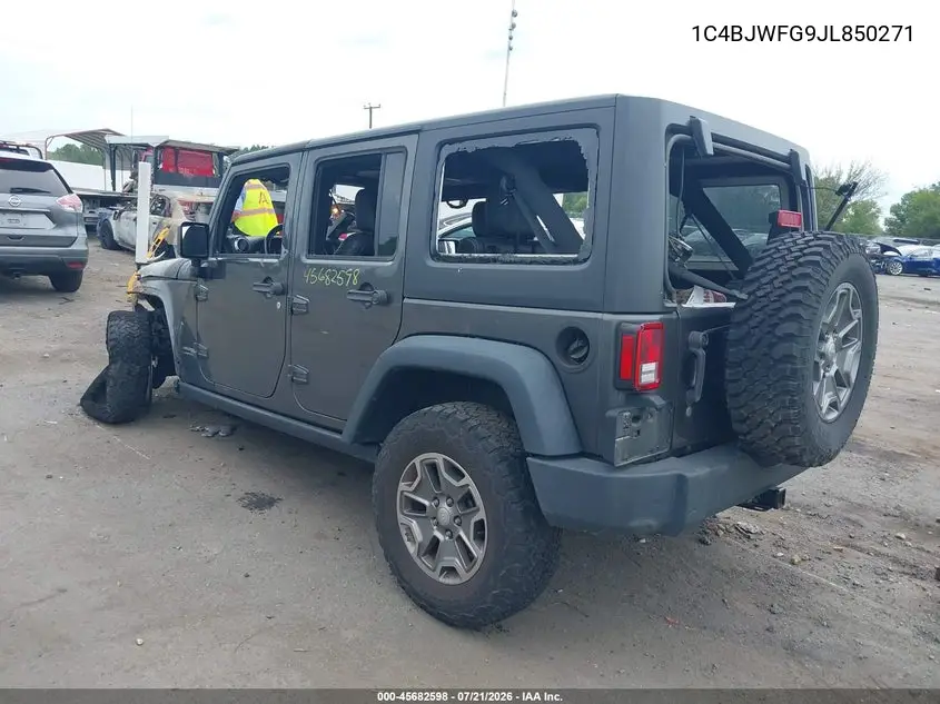2018 Jeep Wrangler Jk Unlimited Rubicon 4X4 VIN: 1C4BJWFG9JL850271 Lot: 45682598