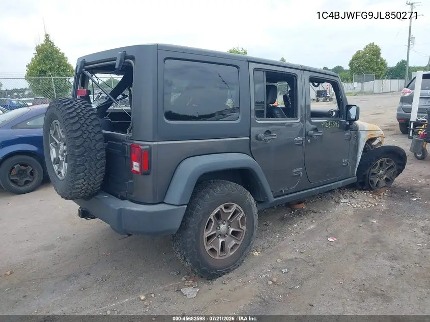 2018 Jeep Wrangler Jk Unlimited Rubicon 4X4 VIN: 1C4BJWFG9JL850271 Lot: 45682598