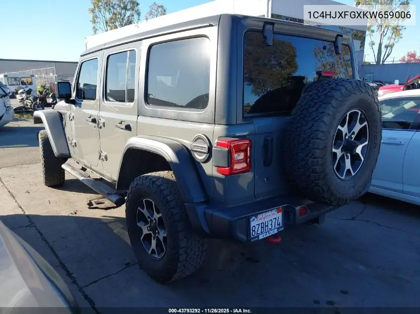 1C4HJXFGXKW659006 2019 Jeep Wrangler Unlimited Rubicon 4X4