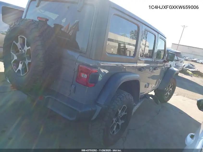 1C4HJXFGXKW659006 2019 Jeep Wrangler Unlimited Rubicon 4X4