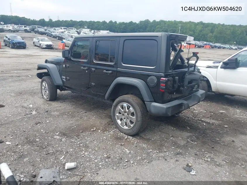 2019 Jeep Wrangler Unlimited Sport S 4X4 VIN: 1C4HJXDG6KW504620 Lot: 45622475