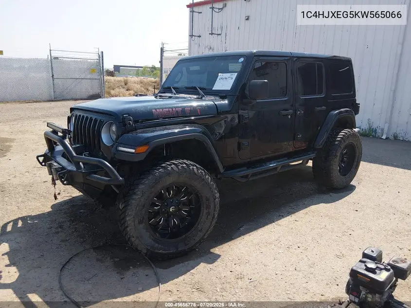 2019 Jeep Wrangler Unlimited Sahara VIN: 1C4HJXEG5KW565066 Lot: 45656776