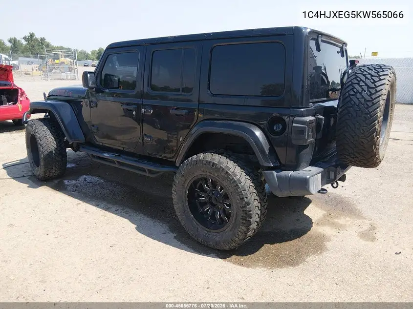 2019 Jeep Wrangler Unlimited Sahara VIN: 1C4HJXEG5KW565066 Lot: 45656776