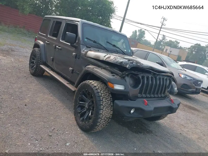 2019 Jeep Wrangler Unlimited Sport Altitude 4X4 VIN: 1C4HJXDN0KW685664 Lot: 45662479