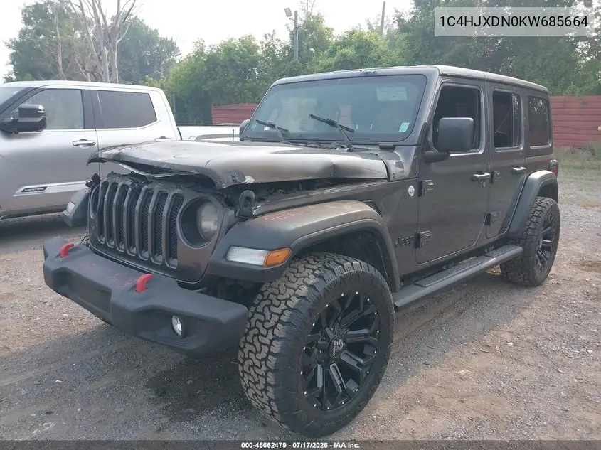 2019 Jeep Wrangler Unlimited Sport Altitude 4X4 VIN: 1C4HJXDN0KW685664 Lot: 45662479