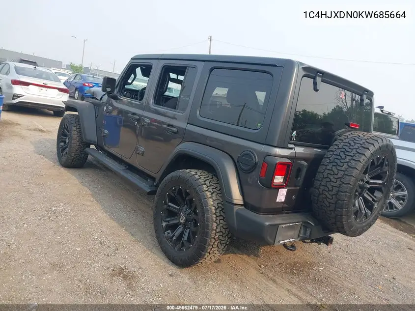 2019 Jeep Wrangler Unlimited Sport Altitude 4X4 VIN: 1C4HJXDN0KW685664 Lot: 45662479