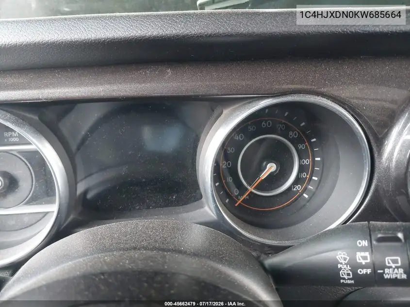 2019 Jeep Wrangler Unlimited Sport Altitude 4X4 VIN: 1C4HJXDN0KW685664 Lot: 45662479