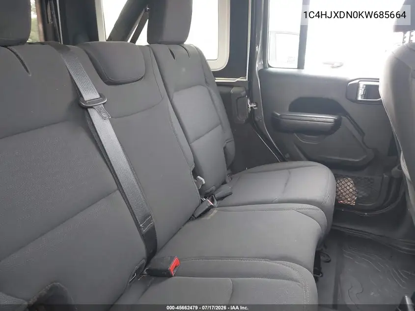2019 Jeep Wrangler Unlimited Sport Altitude 4X4 VIN: 1C4HJXDN0KW685664 Lot: 45662479