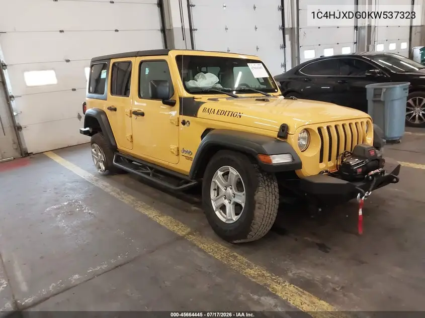 2019 Jeep Wrangler Unlimited Sport S 4X4 VIN: 1C4HJXDG0KW537323 Lot: 45664445