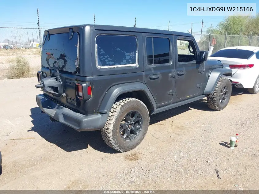 2020 Jeep Wrangler Unlimited Willys 4X4 VIN: 1C4HJXDG9LW215166 Lot: 45384979