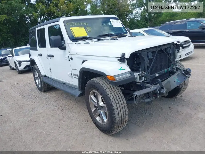 2020 Jeep Wrangler Unlimited Sahara VIN: 1C4HJXEN7LW172282 Lot: 45567790