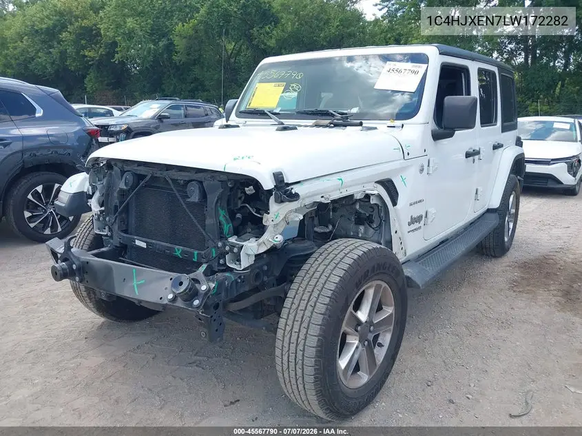 2020 Jeep Wrangler Unlimited Sahara VIN: 1C4HJXEN7LW172282 Lot: 45567790