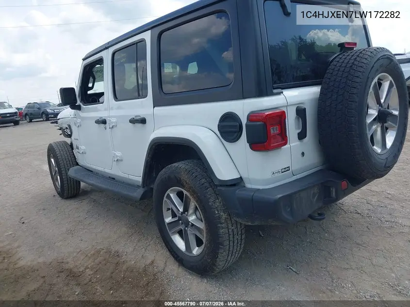 2020 Jeep Wrangler Unlimited Sahara VIN: 1C4HJXEN7LW172282 Lot: 45567790
